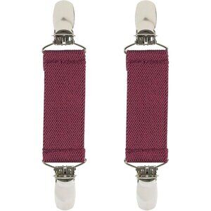 Hold’Em 1” Boot Straps Leg Pant Stirrup Elastic Extra Heavy Clips - Burgundy